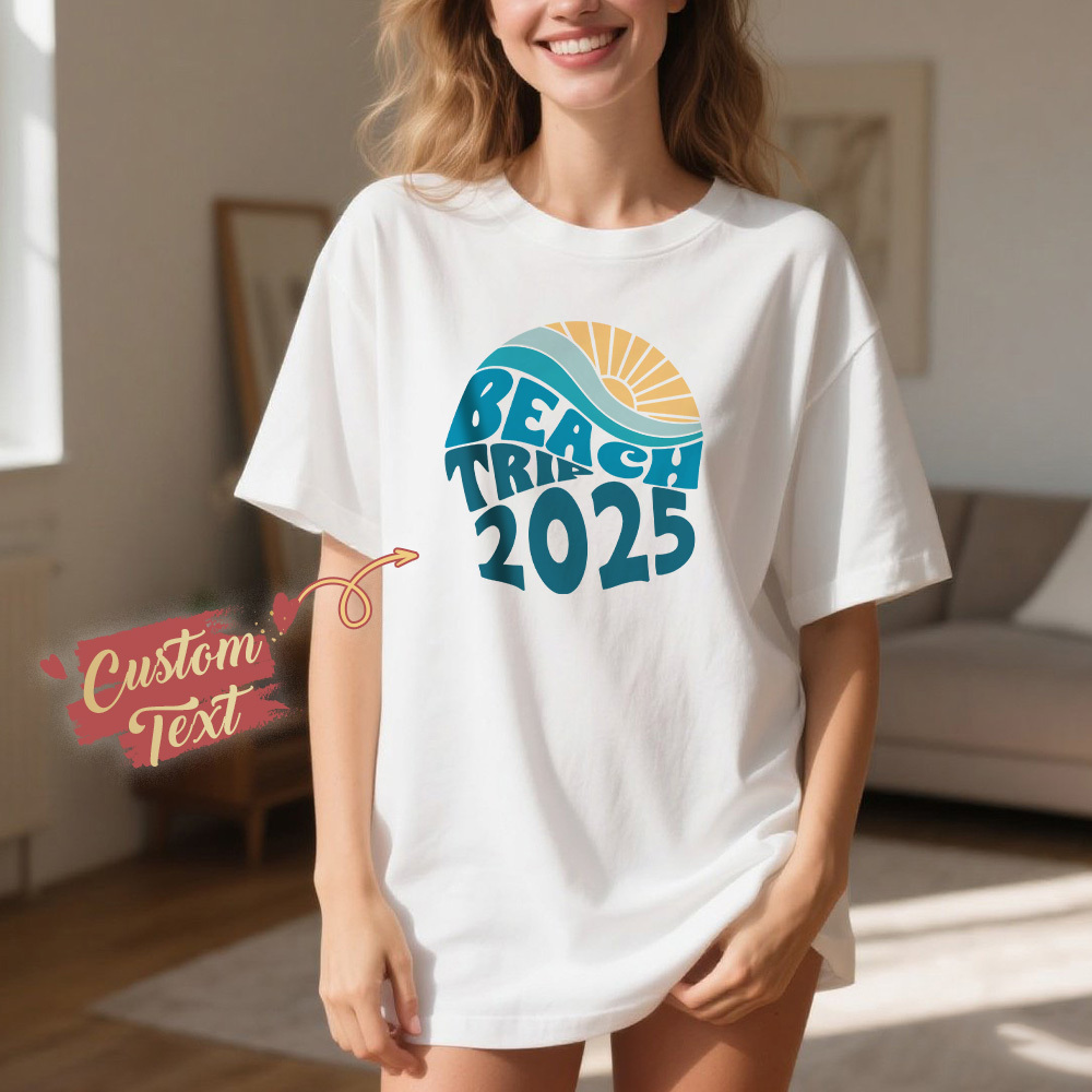 Custom Ice Cream Truck White T-Shirt Personalized Seek Adventure Shirt Vacation Shirt Camping Shirt Adventure Lover Shirt Travel Gift T Shirt - MyPhotoSocksAu