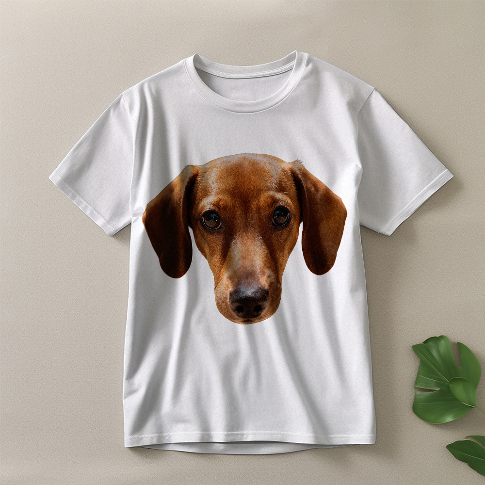 Custom Photo T-Shirt Set Dog and Owner Matching Shirts Personalized Pet Lover Gift - MyPhotoSocksAu