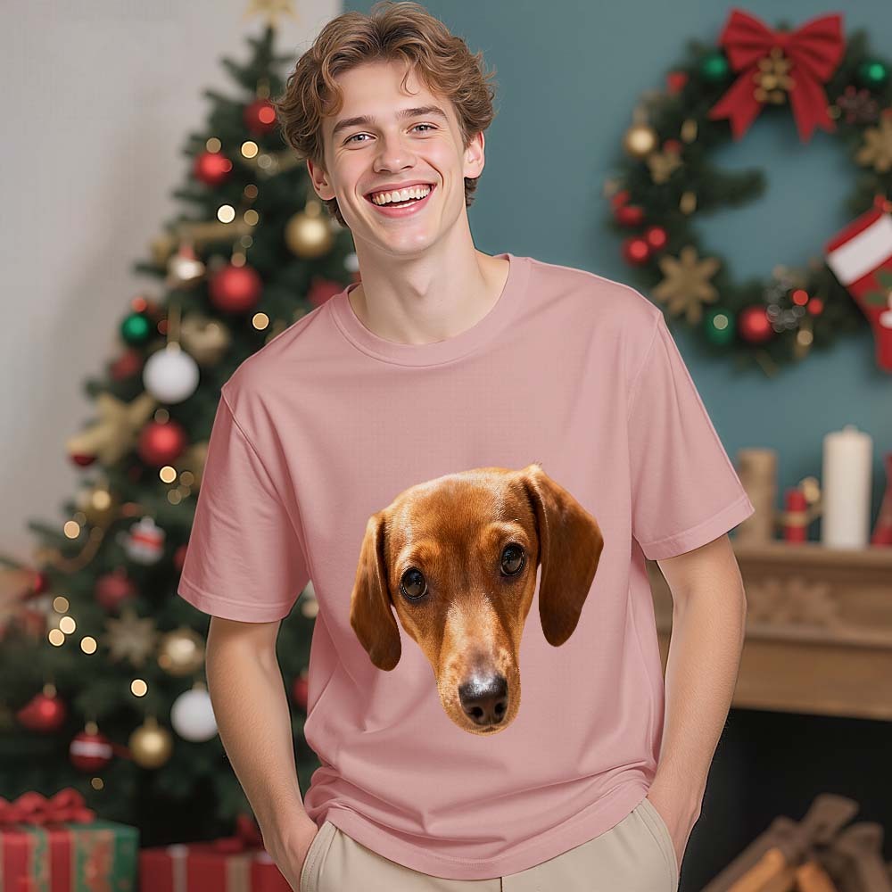 Custom Photo T-Shirt Set Dog and Owner Matching Shirts Personalized Pet Lover Gift - MyPhotoSocksAu