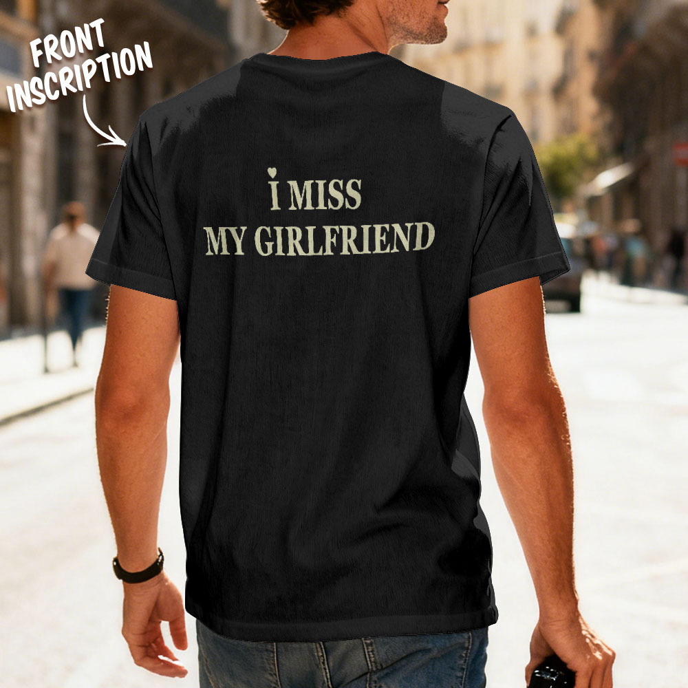 Custom Vintage Bootleg Shirt Cotton Name Personalized Shirt Custom T Shirts 90's Tee I Love My Girlfriend - MyPhotoSocksAu