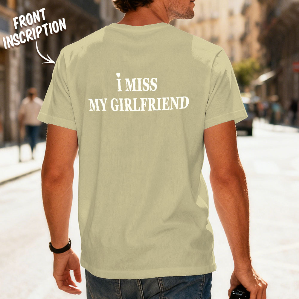 Custom Vintage Bootleg Shirt Cotton Name Personalized Shirt Custom T Shirts 90's Tee I Love My Girlfriend - MyPhotoSocksAu