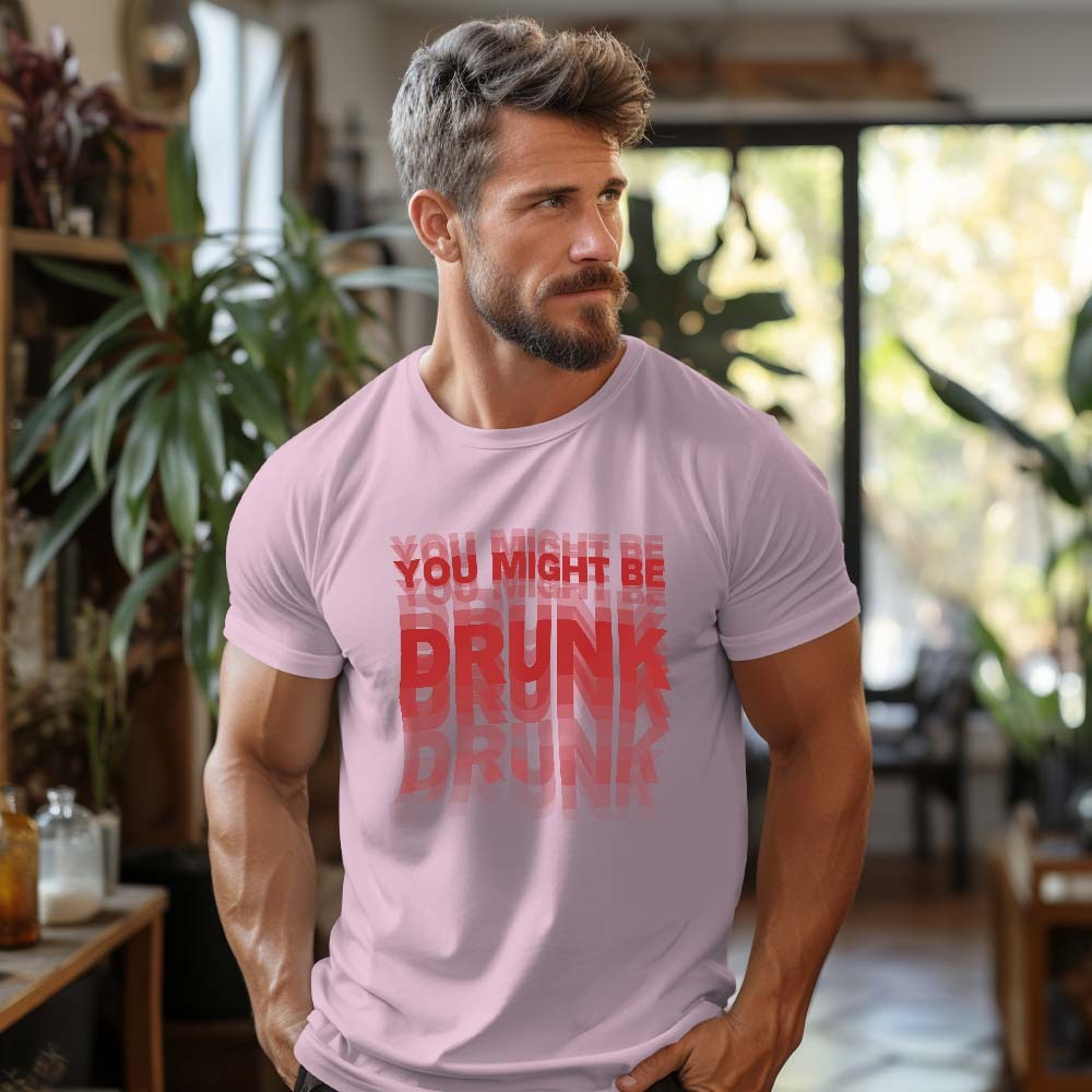 Printed On Back You Might Be Drunk Shirt Funny Drinking Humor Unisex T-Shirt Gift - MyPhotoSocksAu