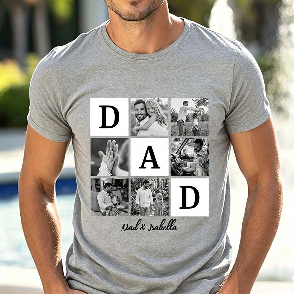 Custom Photo Personalized Shirt for Father's Day Gift - MyPhotoSocksAu