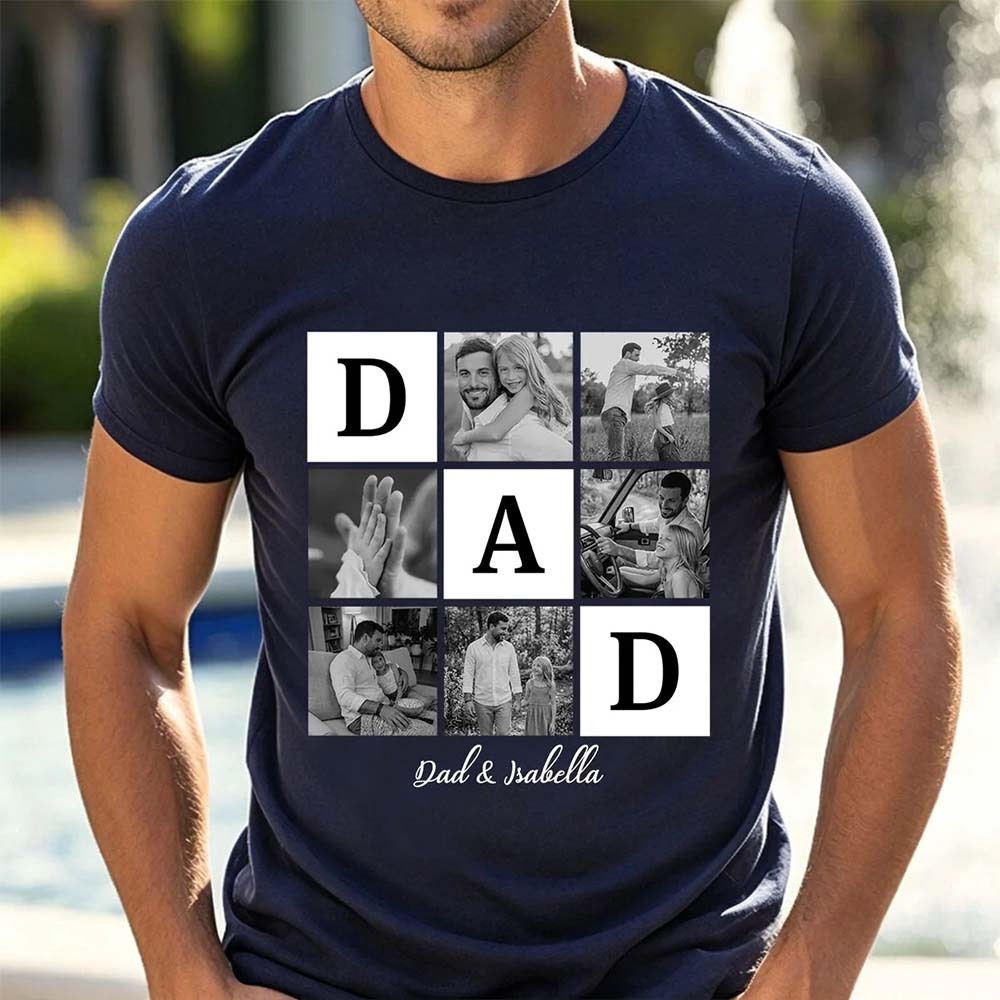 Custom Photo Personalized Shirt for Father's Day Gift - MyPhotoSocksAu
