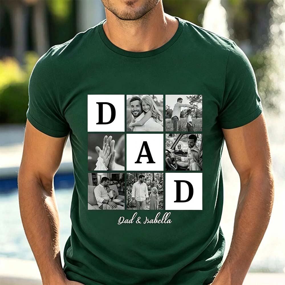 Custom Photo Personalized Shirt for Father's Day Gift - MyPhotoSocksAu