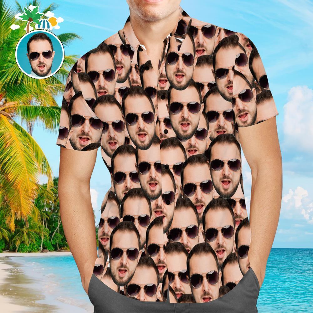 Custom Hawaiian Shirts Muti-face Design Online Preview Aloha Beach Shi