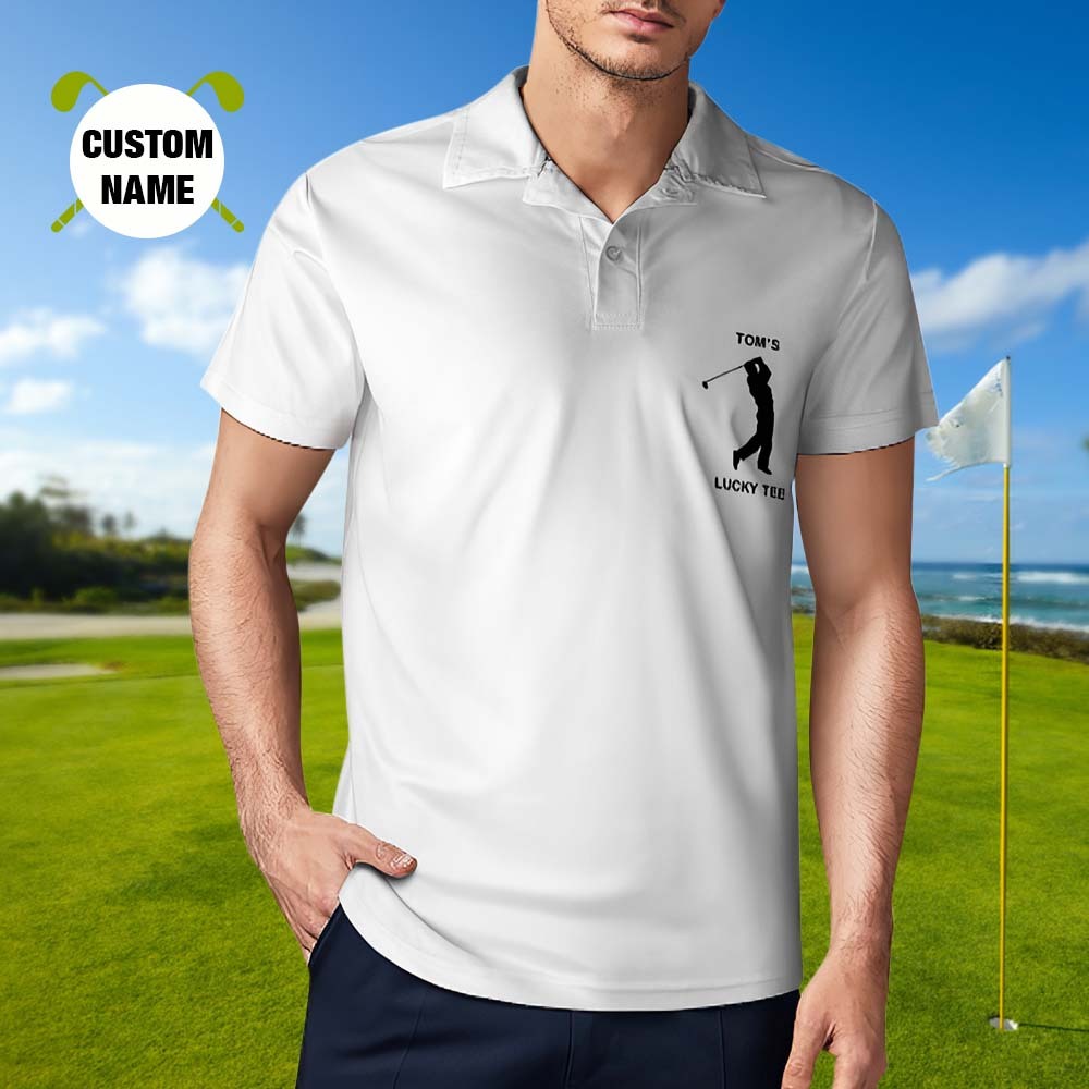Men's Custom Name Polo Shirt Personalized Golf Shirts - My Photo Socks AU