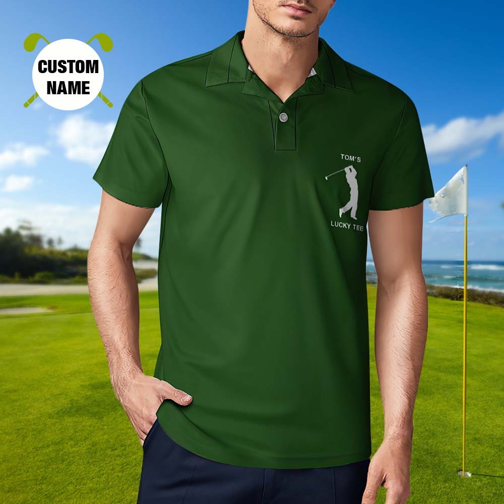 Men's Custom Name Polo Shirt Personalized Golf Shirts - My Photo Socks AU