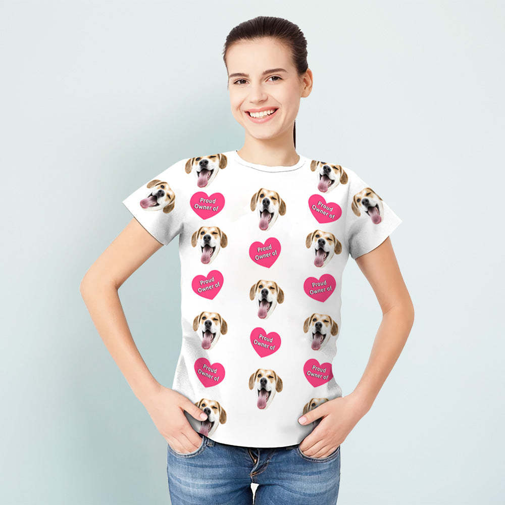 Custom Face T-shirt Proud owner of T-Shirt Featuring Your Beloved Dog - My Photo Socks AU