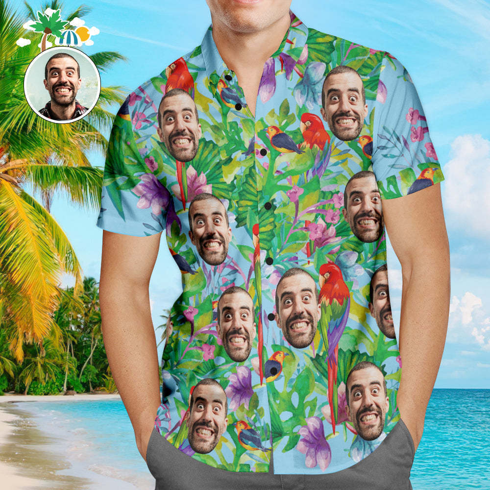 Custom Hawaiian Shirts Enjoy Summer Time Online Preview Aloha Beach Shirt For Men - My Photo Socks AU