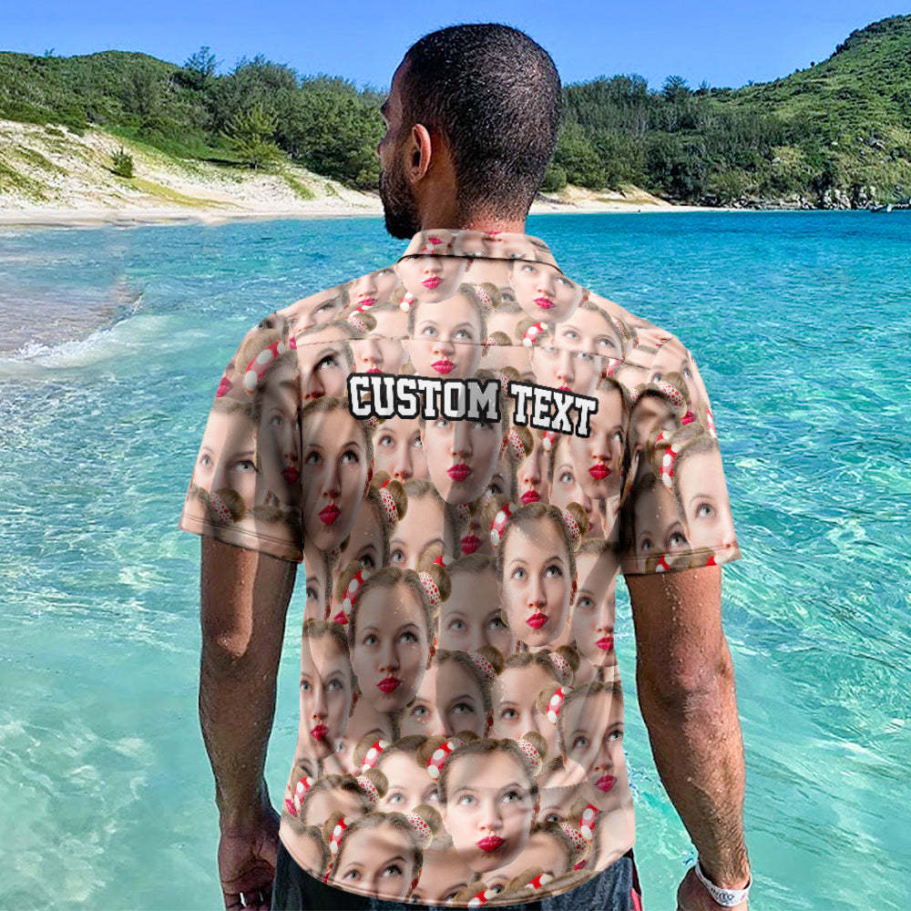 Custom Hawaiian Shirts Muti-face Design Online Preview Aloha Beach Shirt For Men - My Photo Socks AU