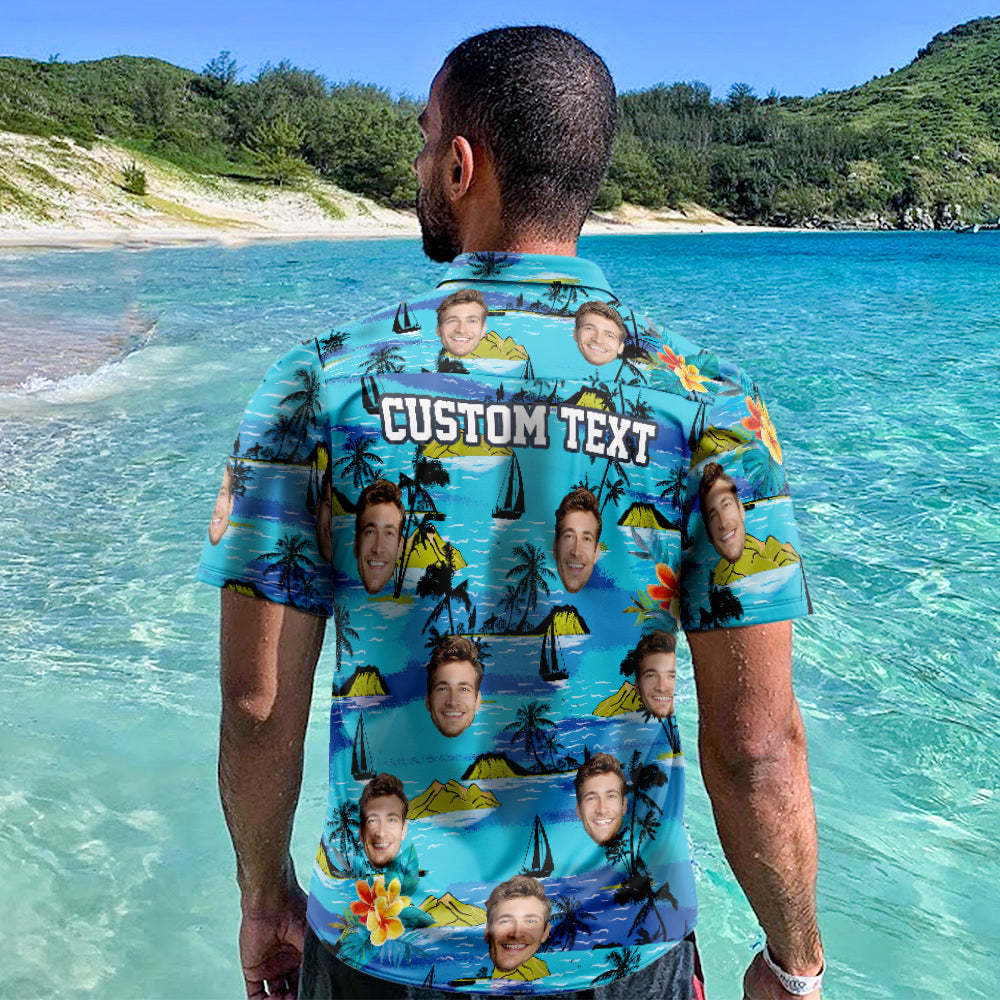 Custom Hawaiian Shirts Mountains Online Preview Personalized Aloha Beach Shirt For Men - My Photo Socks AU
