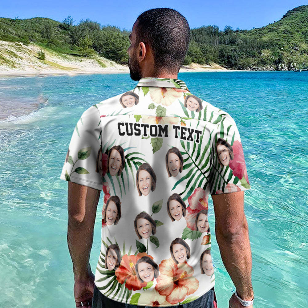 Custom Hawaiian Shirts Summer Flowers Online Preview Personalized Aloha Beach Shirt For Men - My Photo Socks AU