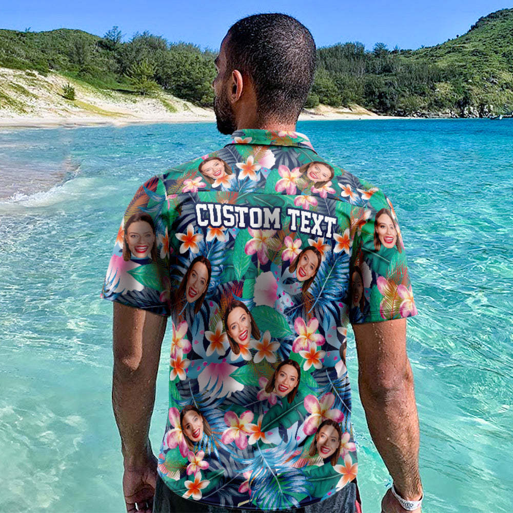 Custom Hawaiian Shirts Colorful Flowers Online Preview Personalized Aloha Beach Shirt For Men - My Photo Socks AU