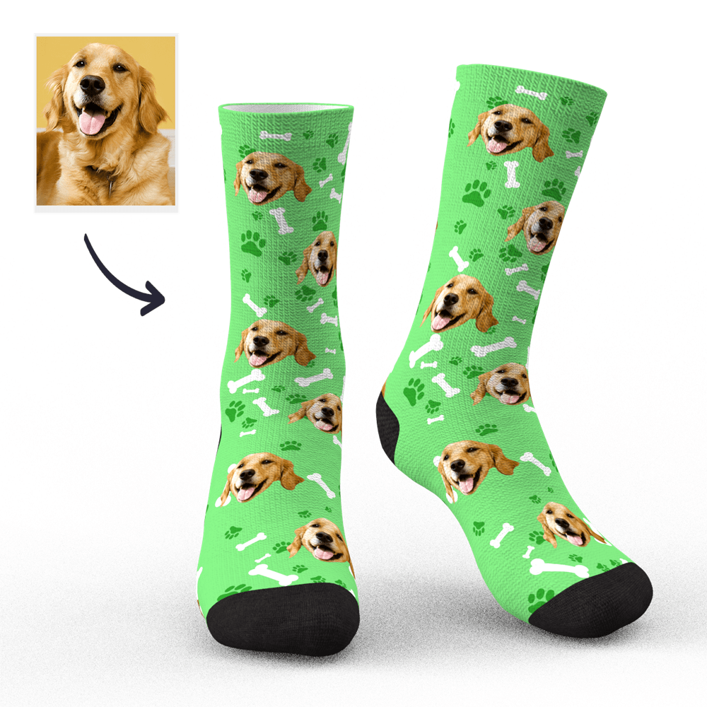 Custom Breathable Face Socks Dog Face Socks Christmas Gifts