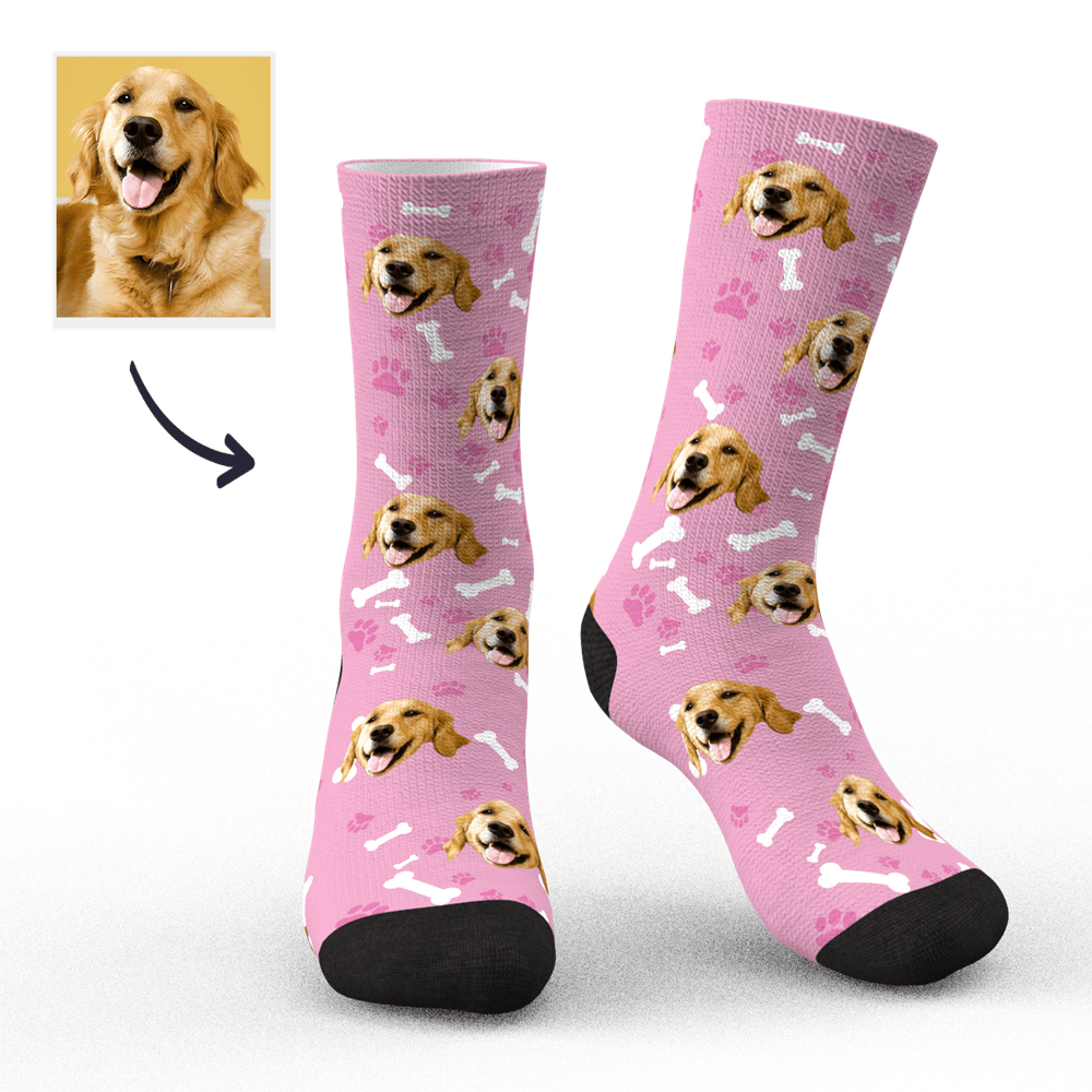 Custom Breathable Face Socks Dog Face Socks Christmas Gifts