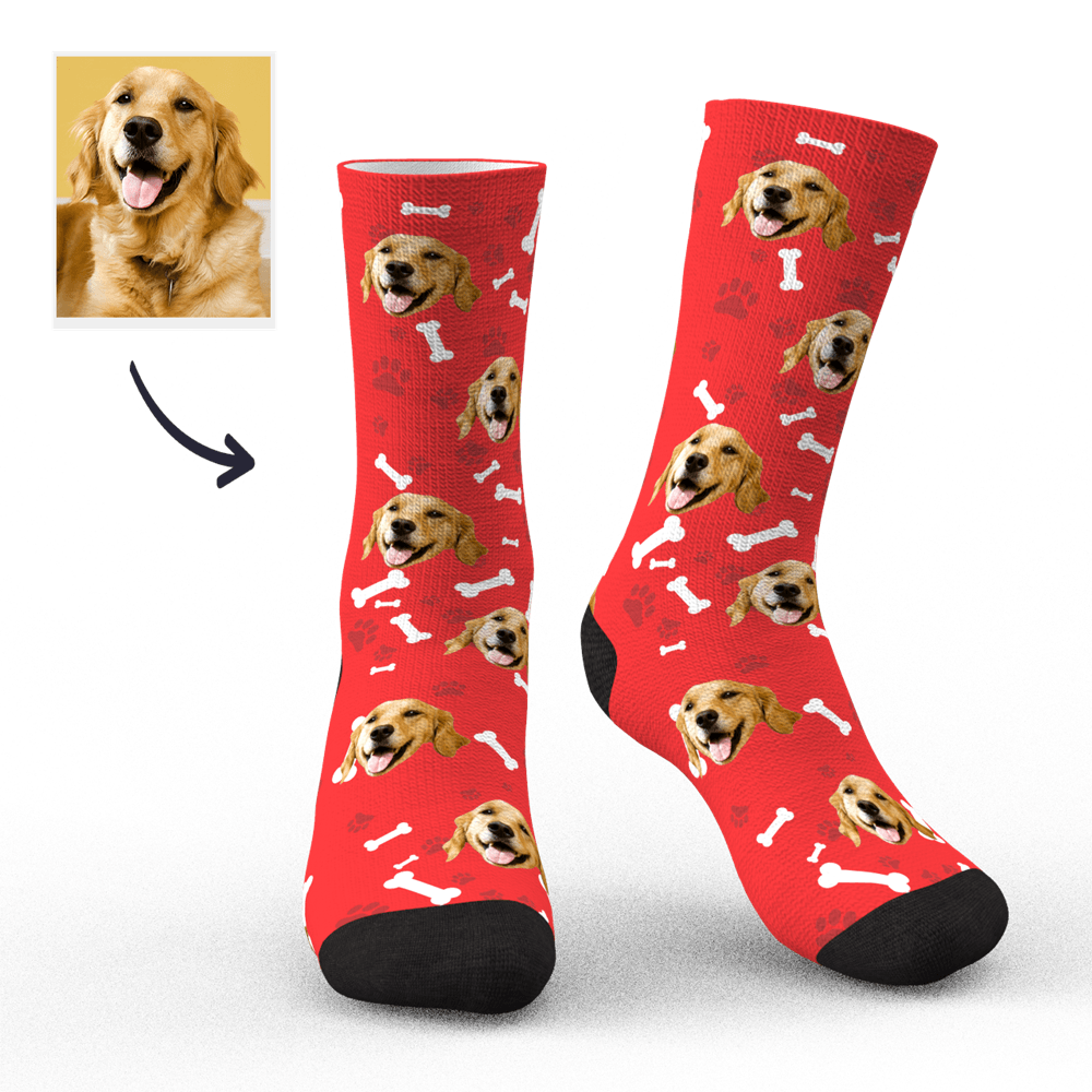 Custom Photo Socks Dog Face Socks