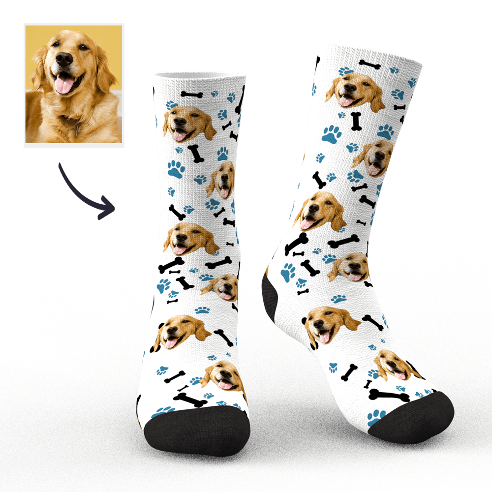 Custom Breathable Face Socks Dog Face Socks Christmas Gifts