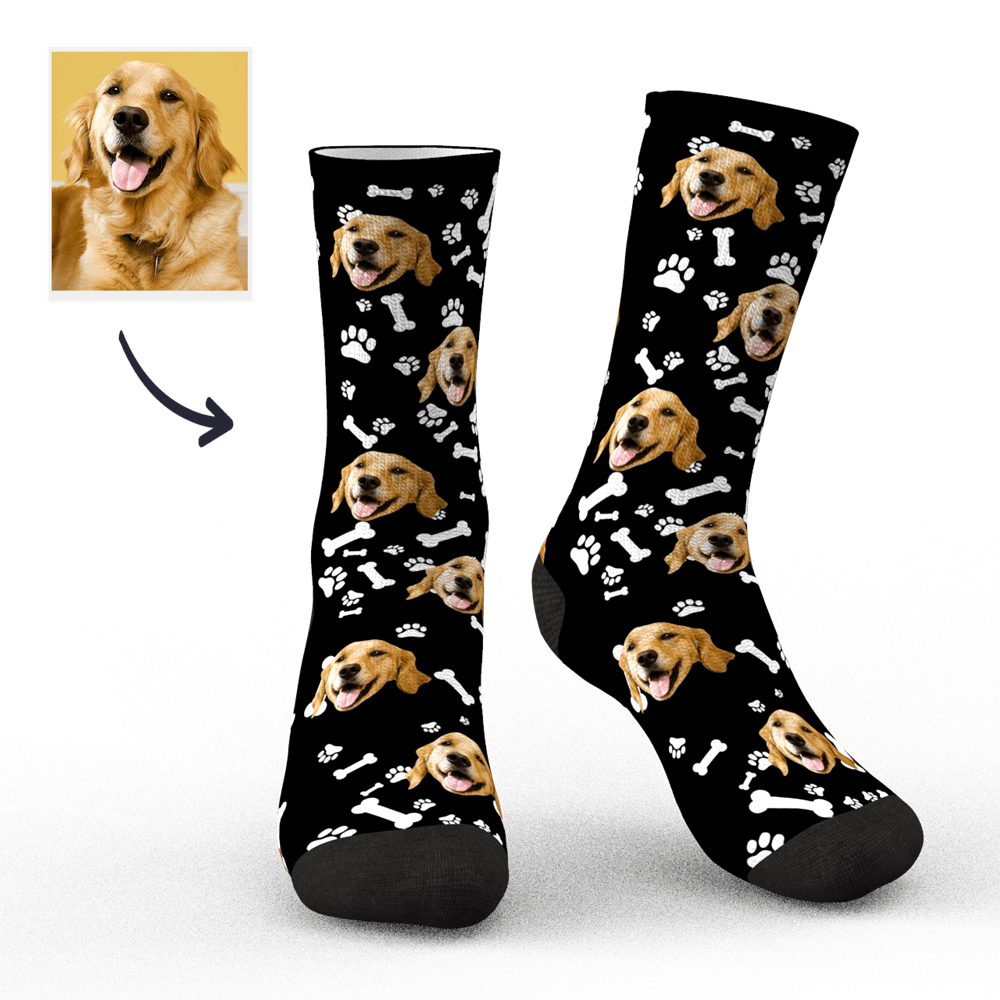Custom Photo Socks Dog 2-Face Socks Personalised Gifts for Dog Lovers