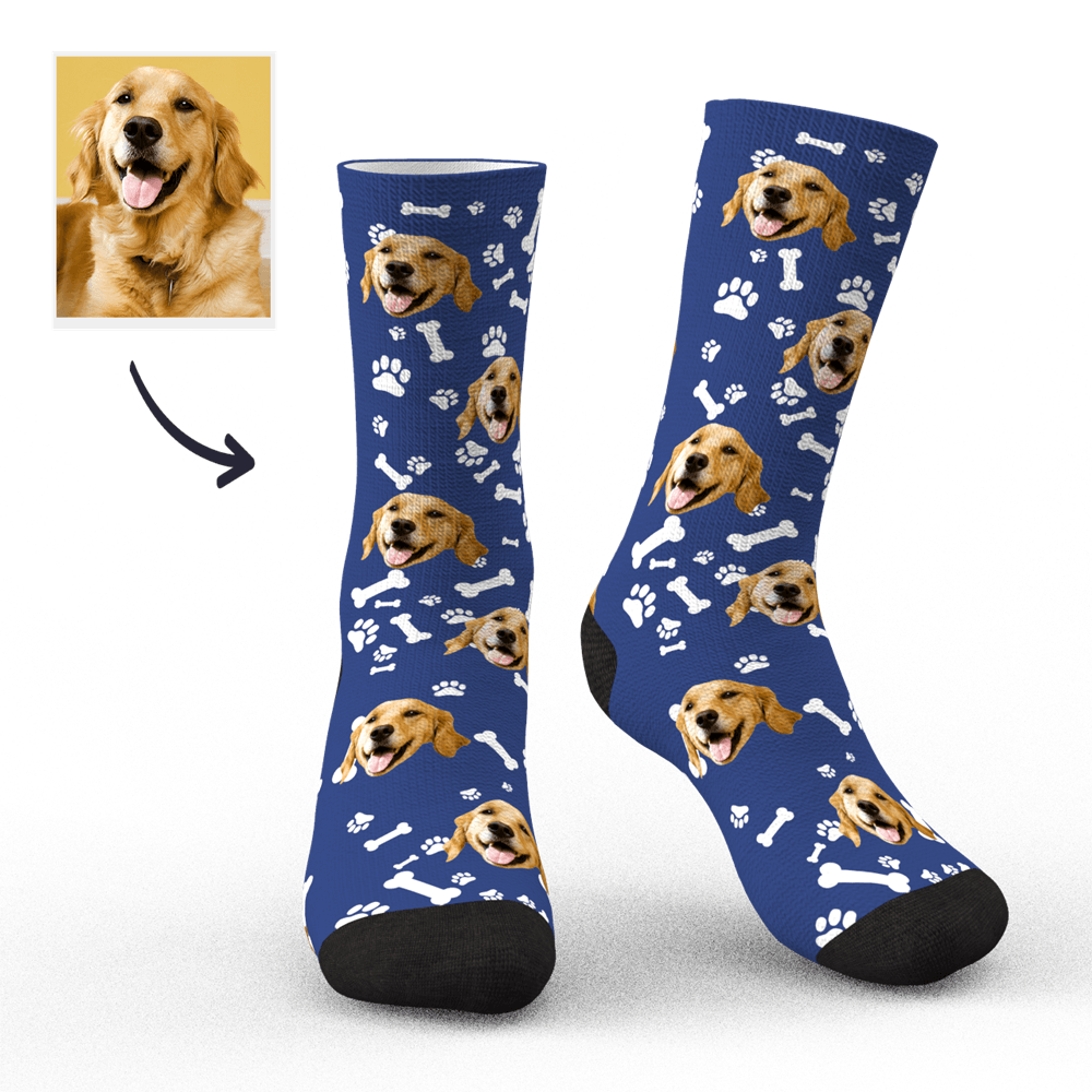 Custom Breathable Face Socks Dog Face Socks Christmas Gifts