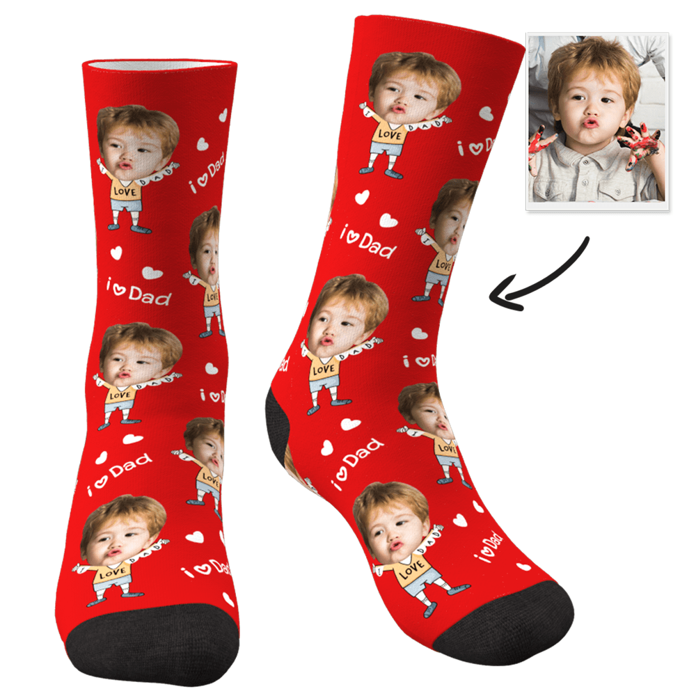 Custom Face Socks To The Dearest Dad-MyFaceSocks