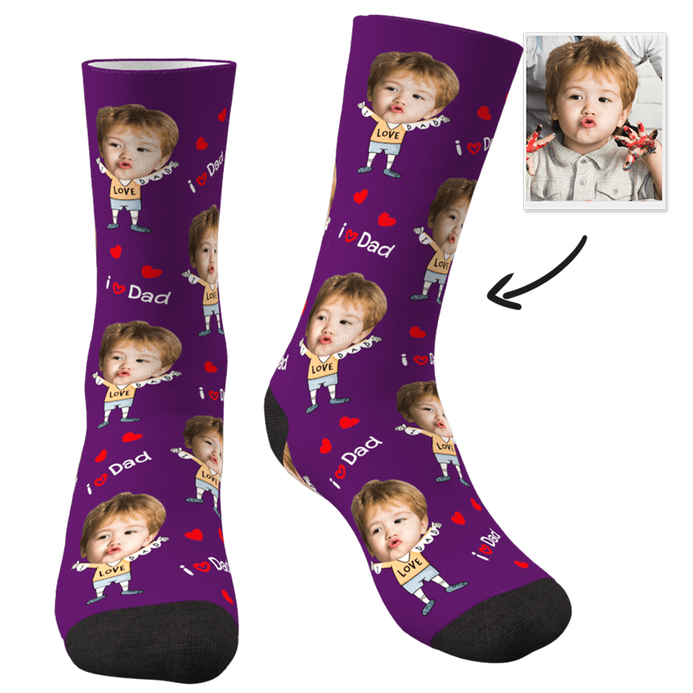 Custom Face Socks To The Dearest Dad-MyFaceSocks
