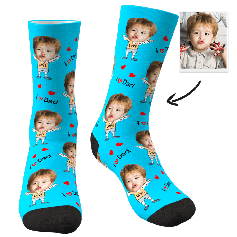 Custom Face Socks To The Dearest Dad-MyFaceSocks