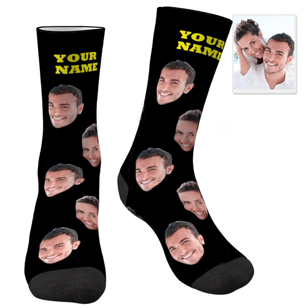 Custom Photo Socks With Your Text Gifts For Mum