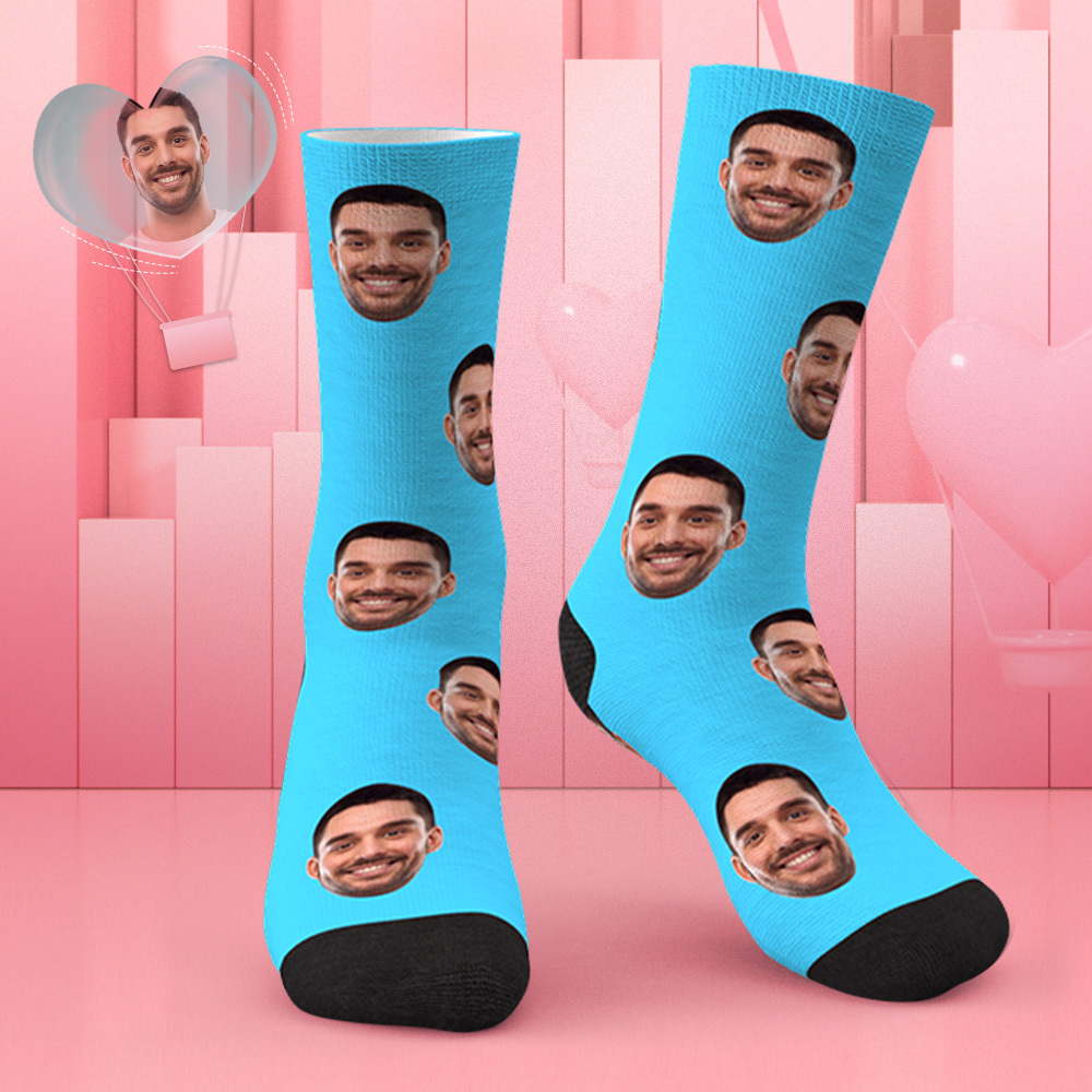Custom Photo Socks With Your Text