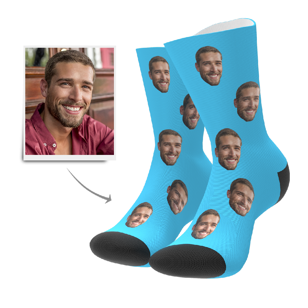 Custom Face Socks With Your Text - MyFaceSocksAU