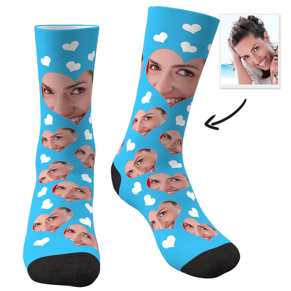 Custom Photo Socks Love Heart - MyPhotoSocksAU