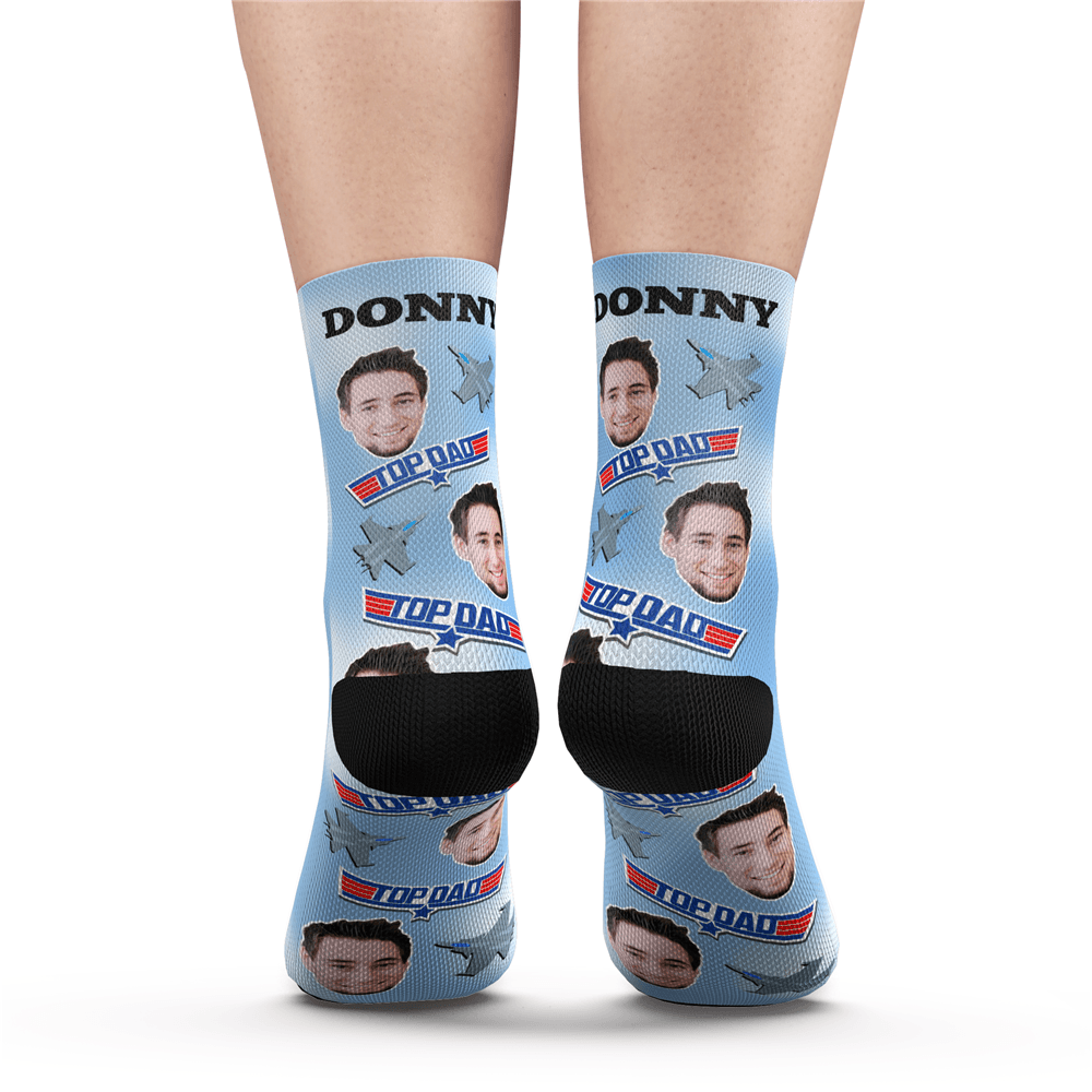 Custom Top Dad Socks With Your Text - MyPhotoSocks