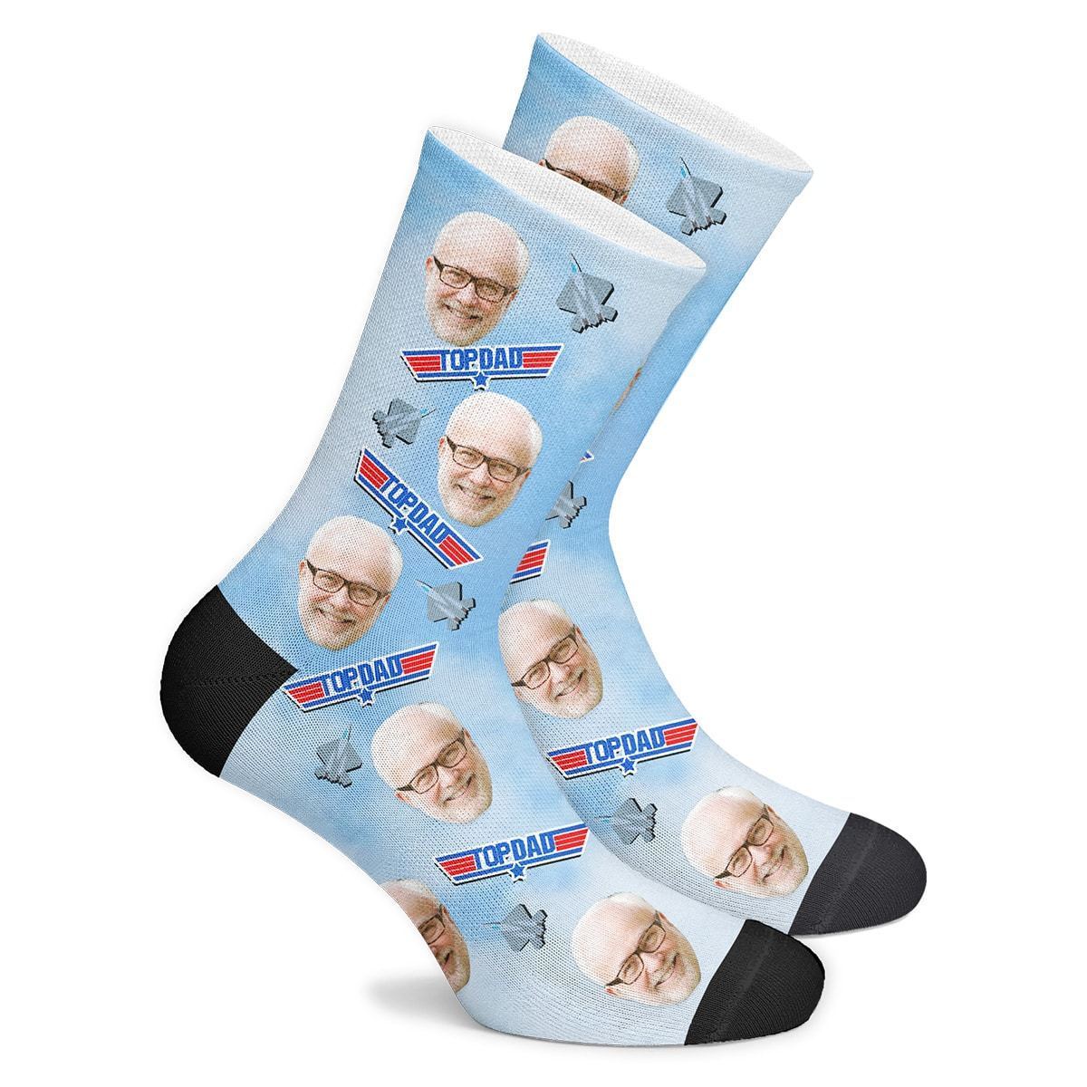 Custom Top Dad Socks With Your Text - MyPhotoSocks