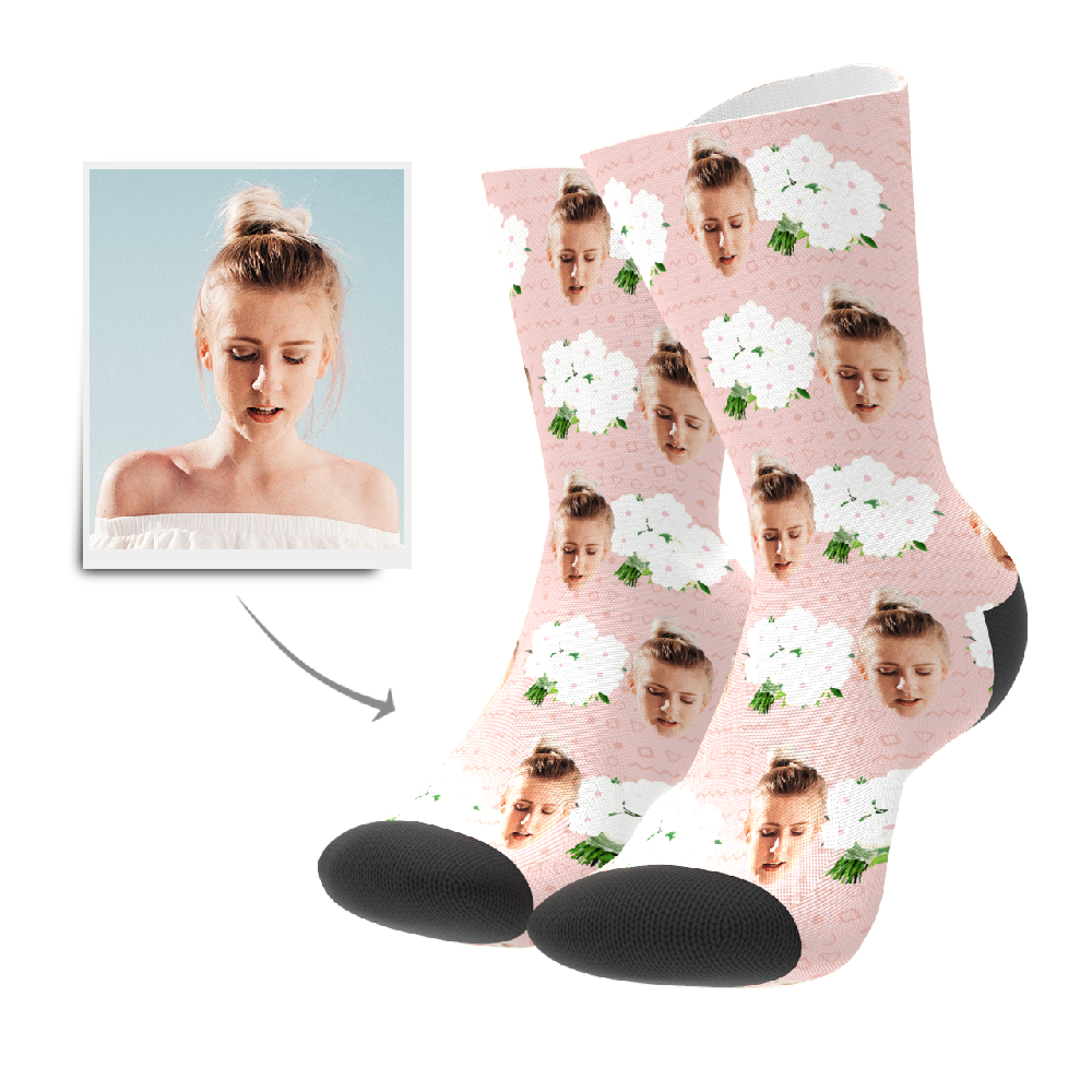 Custom Flowers Socks - MyPhotoSocksAU