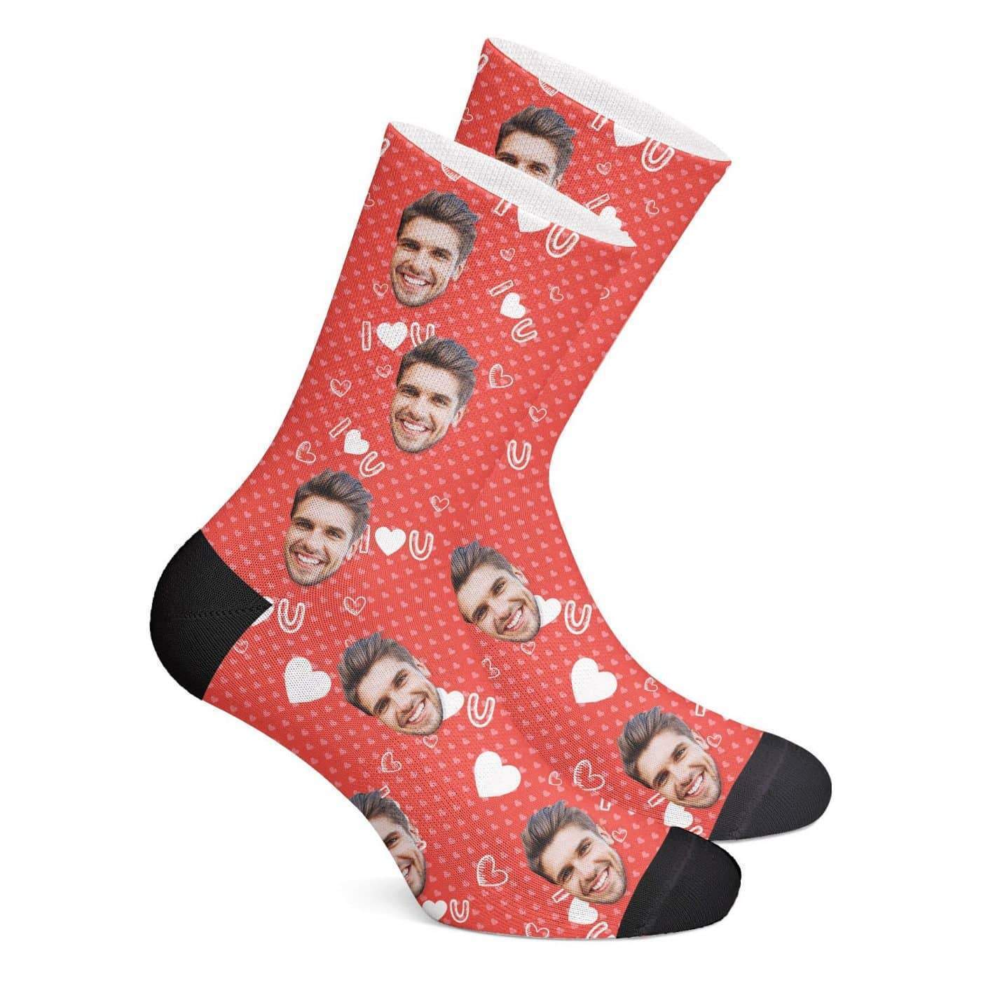 Face Socks/Custom Socks/Personalized Socks - Love