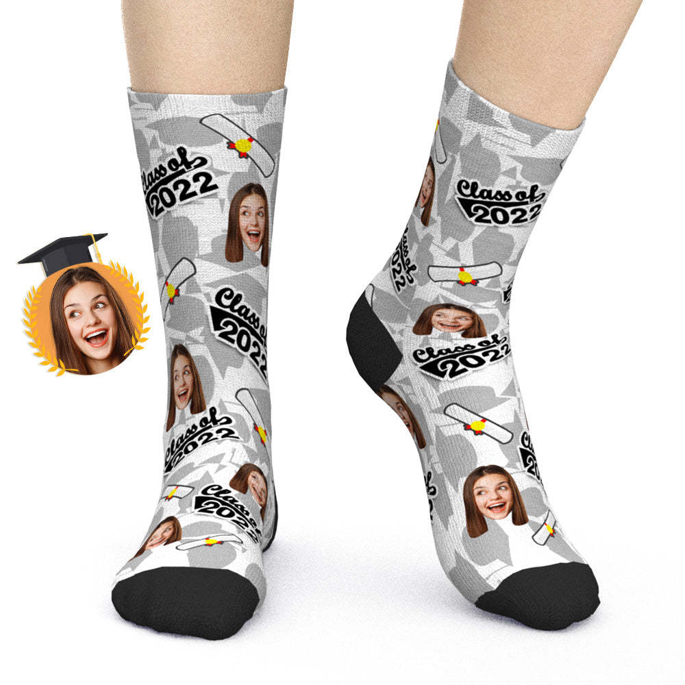 Custom Photo Socks Grad Face Socks Diploma