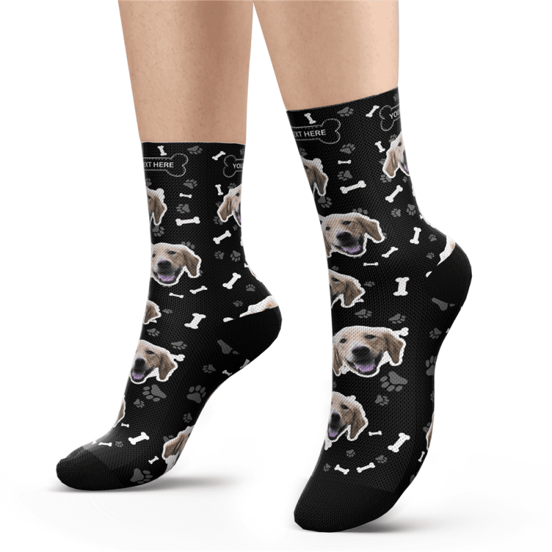 Personalised Dog Face Socks Funny Dog Lover Gifts