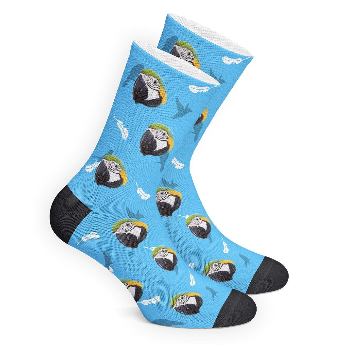 Custom Photo Socks Bird Face Socks- Personalized Gifts.