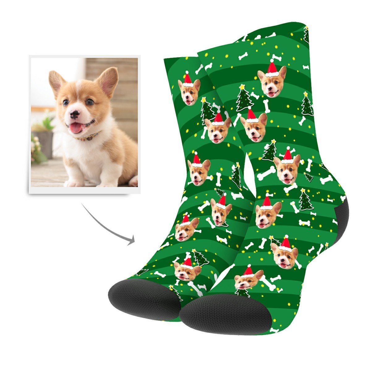 Christmas Custom Dog Socks - MyPhotoSocksAU