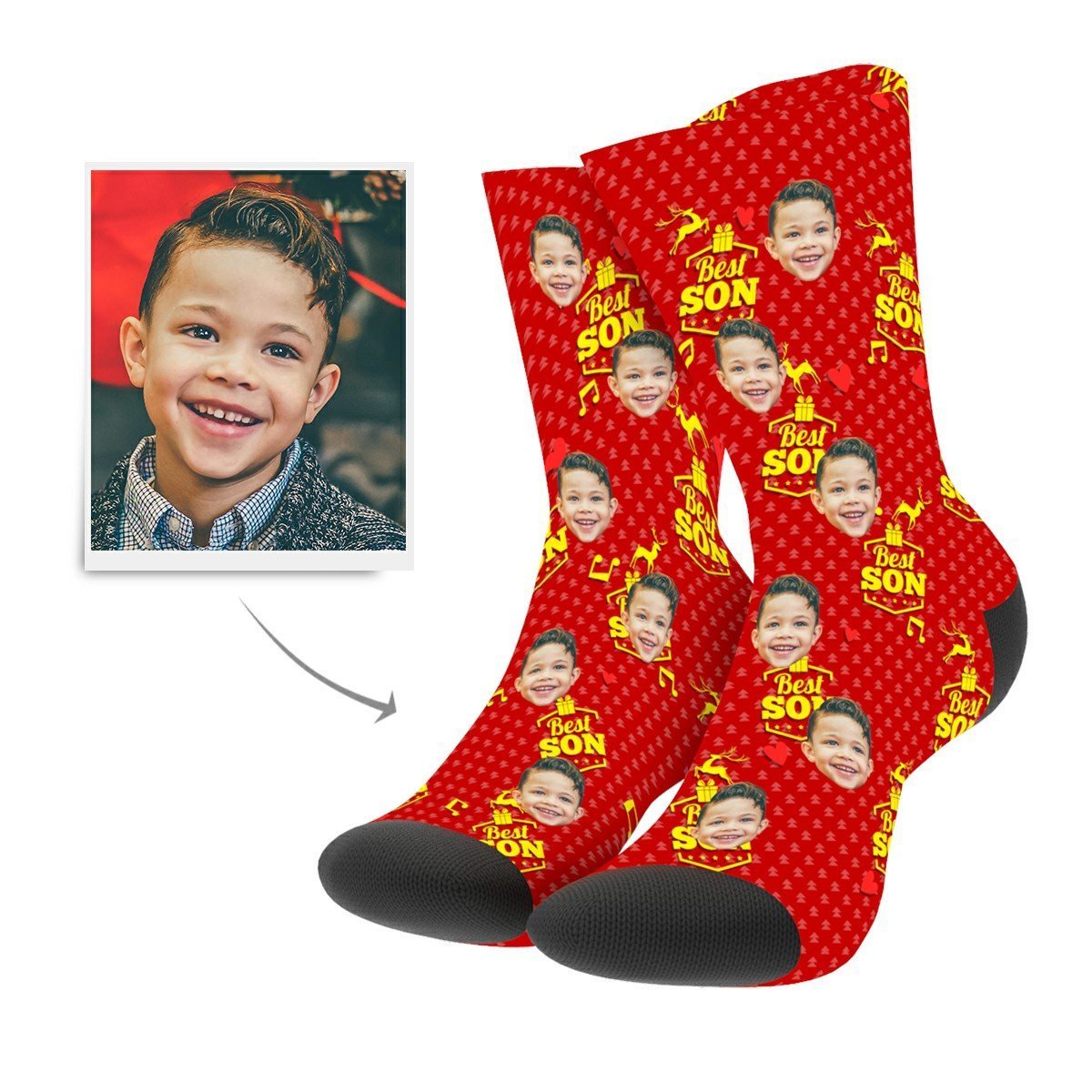 Christmas Custom Son Socks - MyPhotoSocksAU