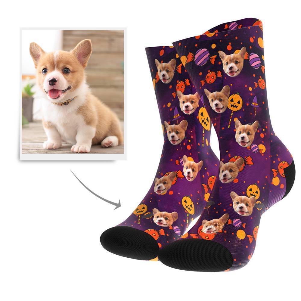 Halloween Custom Dog Socks - MyPhotoSocksAU
