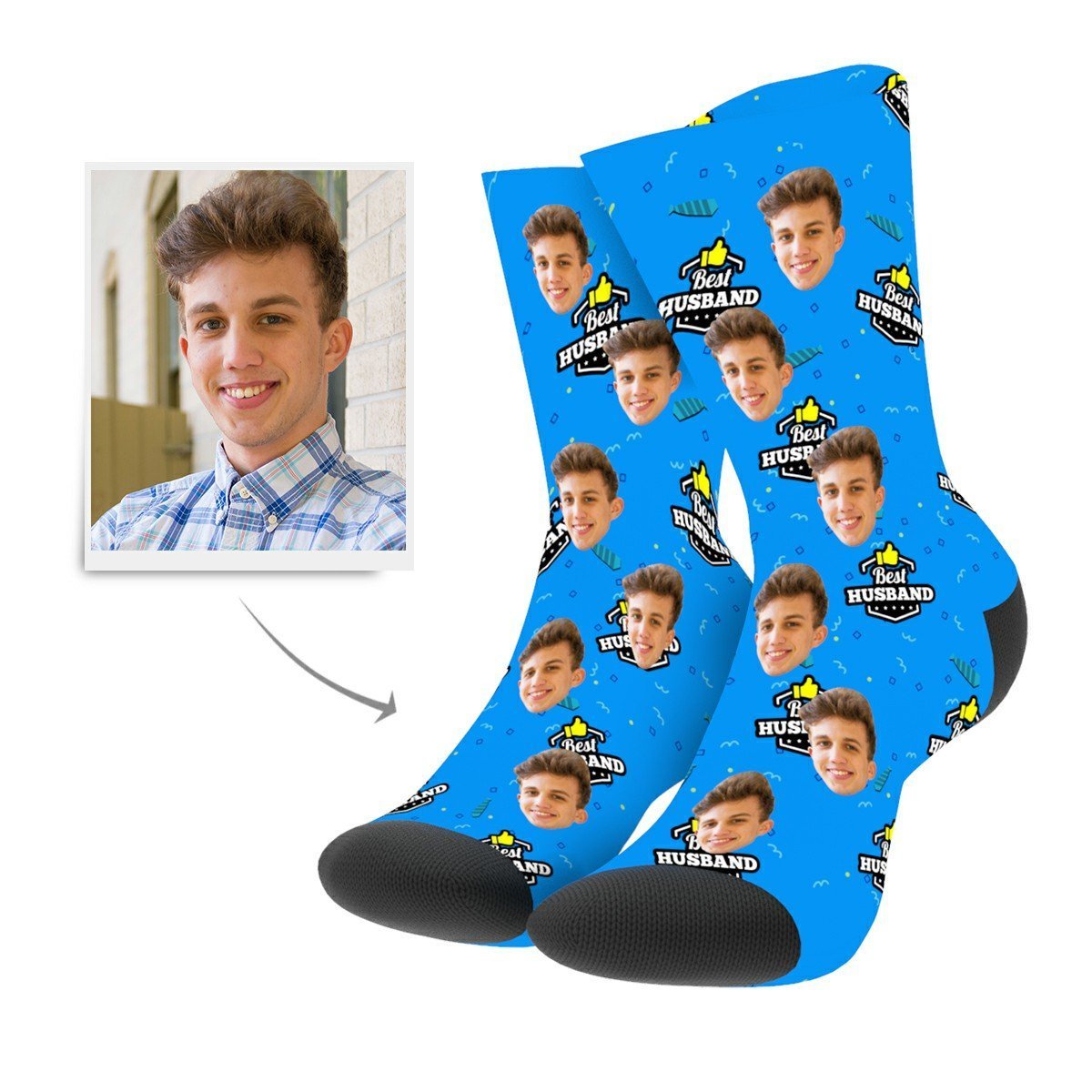 Custom Best Husband Socks - MyPhotoSocksAU