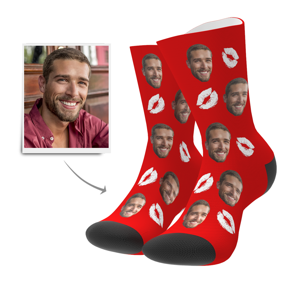 Custom Kiss Socks - MyPhotoSocks