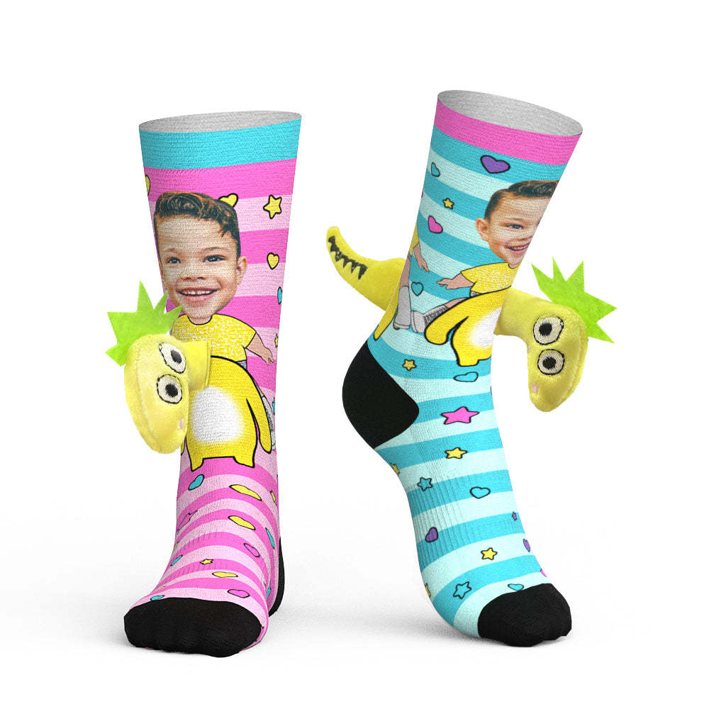 Custom Face Socks Personalized 3D Dinosaur Socks - My Photo Socks AU