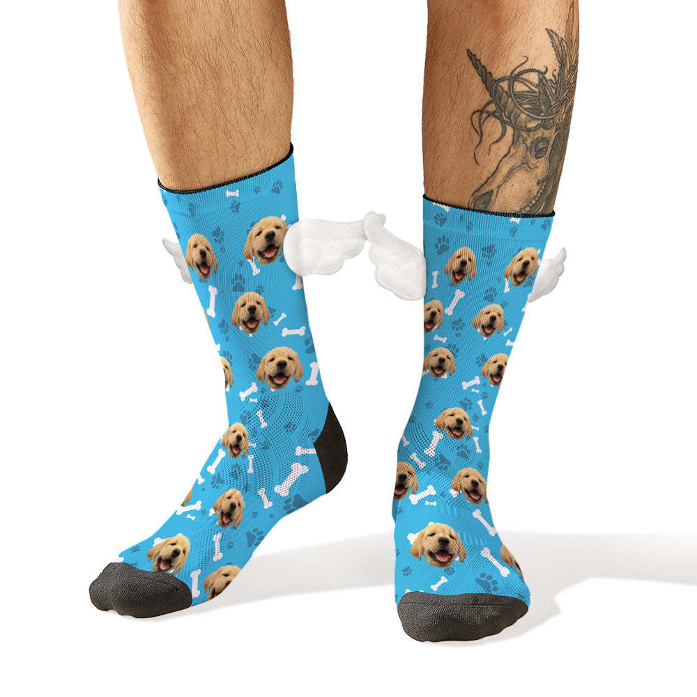 Custom Dog Face Socks 3D Magnetic Wing Socks for Pet Lover - My Photo Socks AU