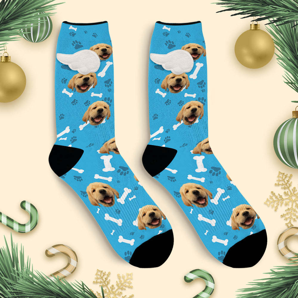 Custom Dog Face Socks 3D Magnetic Wing Socks for Pet Lover - My Photo Socks AU