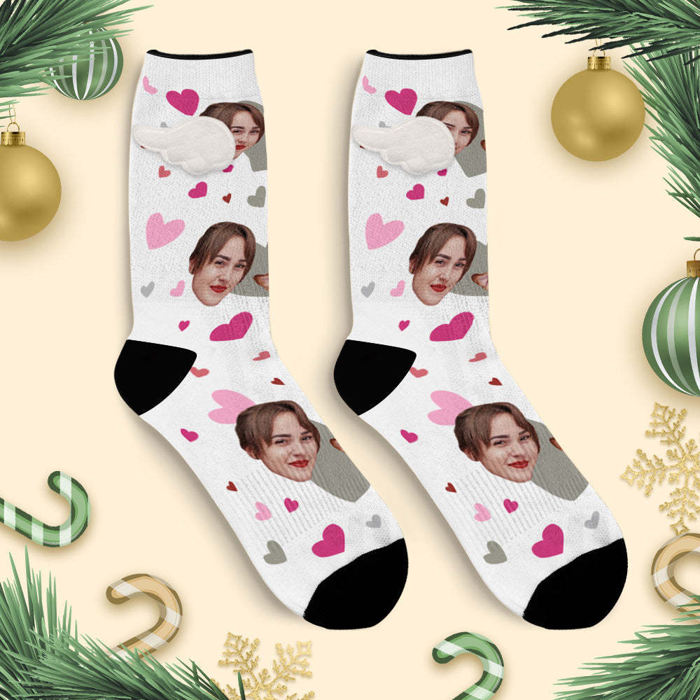 Custom Face Socks with Pet Face 3D Magnetic Wing Socks for Pet Lover - My Photo Socks AU