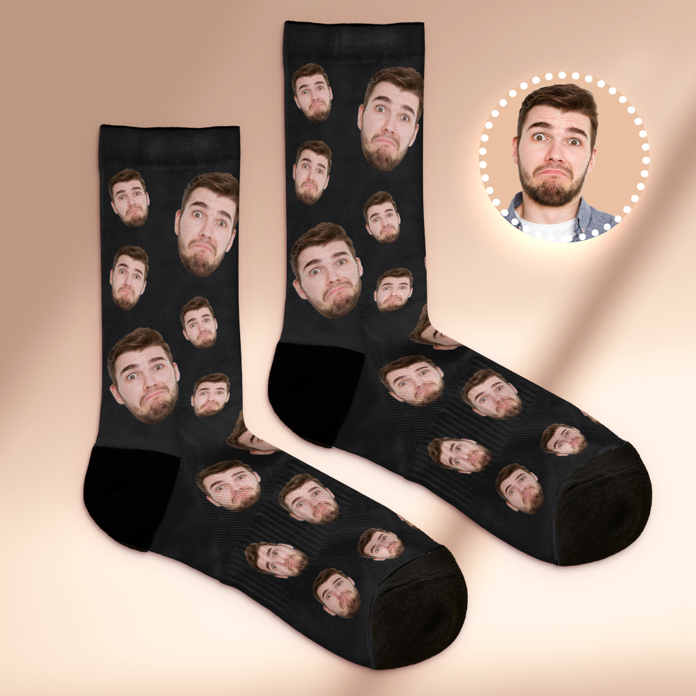 Custom Face Socks Breathable Add Pictures Colorful Photo Socks Gifts - MyPhotoSocksAu