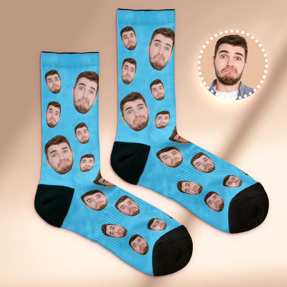 Custom Face Socks Breathable Add Pictures Colorful Photo Socks Gifts - MyPhotoSocksAu