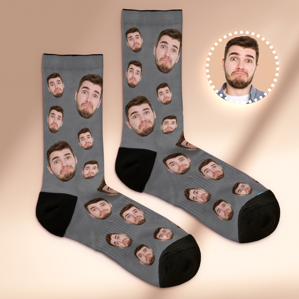 Custom Face Socks Breathable Add Pictures Colorful Photo Socks Gifts - MyPhotoSocksAu